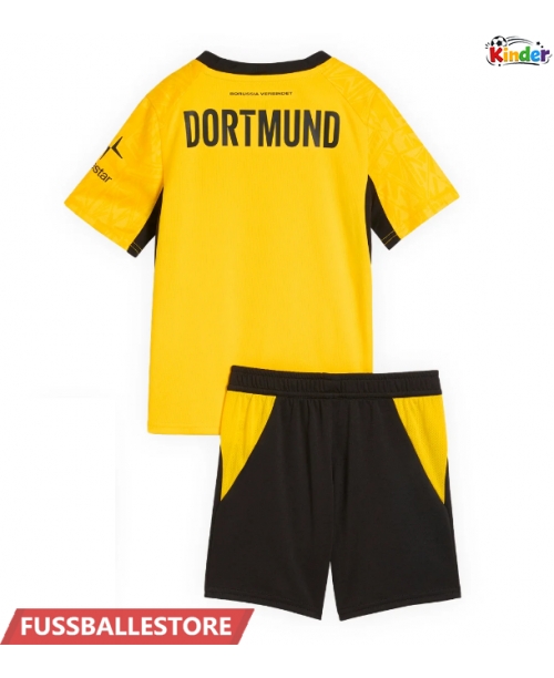 Günstige Borussia Dortmund Heimtrikotsatz Kinder 2026-27 Kurzarm (+ Kurze Hosen)